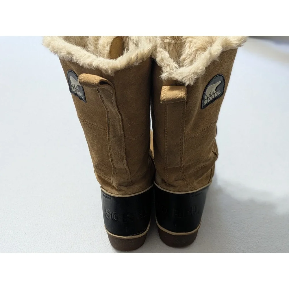 Sorel Tivoli IV Tall Boots Curry Black Brown Winter Snow Women's Size 10